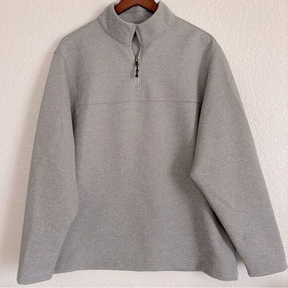 NWOT Daniel Cremieux Men’s Gray Quarter-Zip Sweater Size Large - Picture 1 of 9
